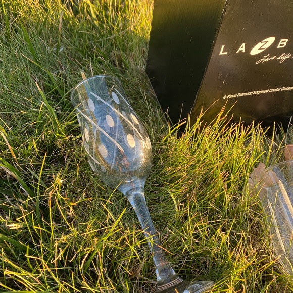 RARE LA Z BOY Diamond engraved crystal glassware - Picture 2 of 11